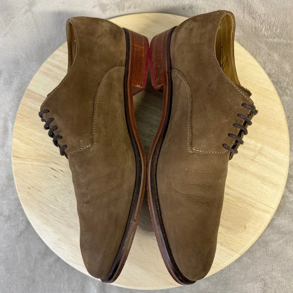 Cole Haan Harrison Grand Derby Brown Suede Dress Shoes Mens 10.5 M C12421